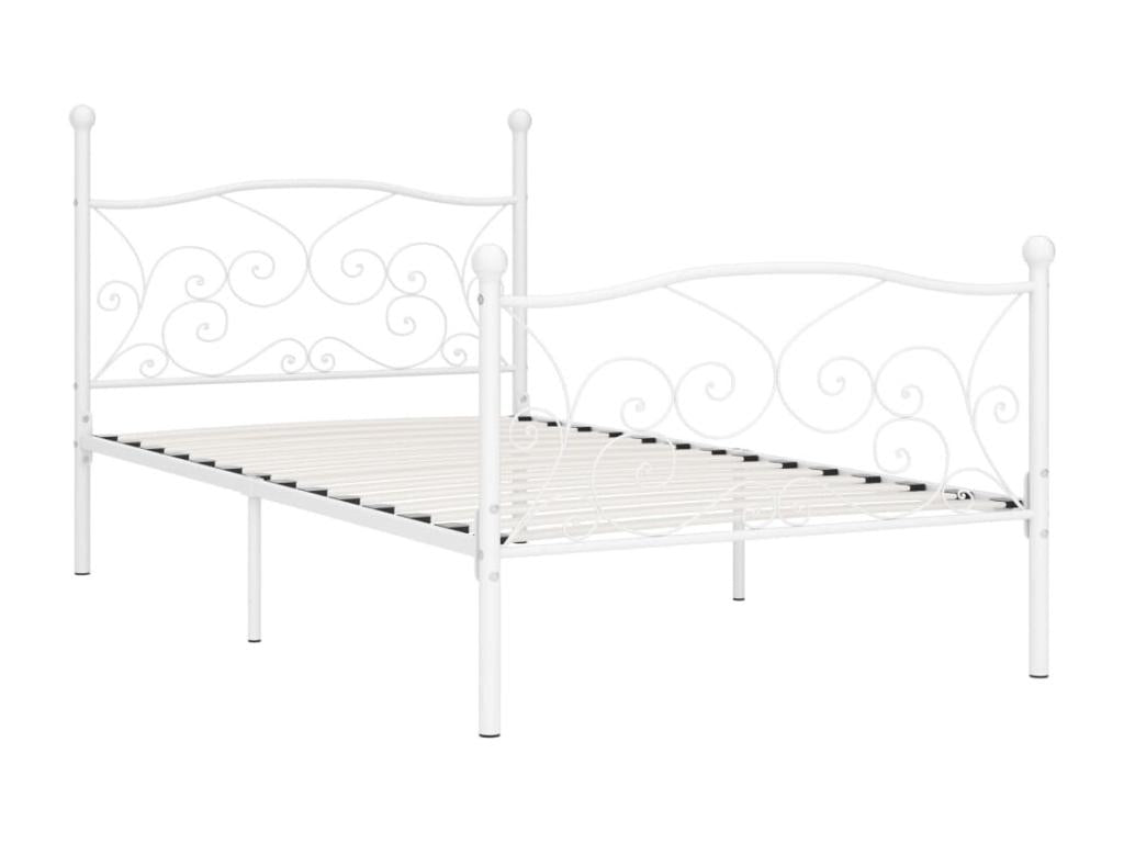 White Metal Bed Frame, 90 x 200 cm