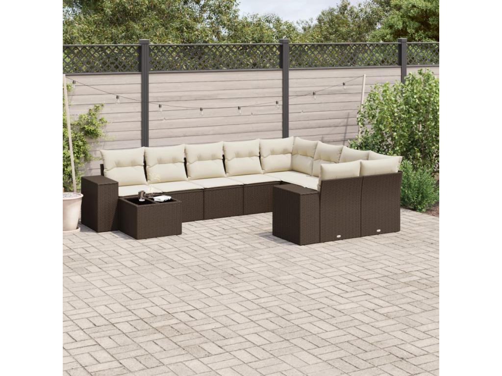 Brown Woven Resin Wicker Outdoor Furniture Set - dlz1766587778448