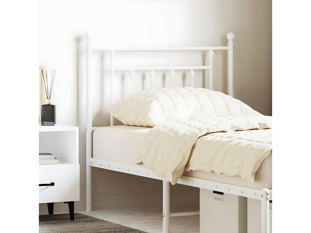 White Metal Bed