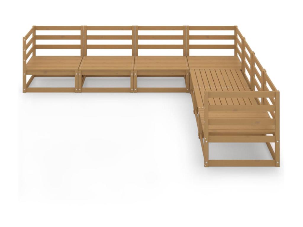 Natural Pine Wood Outdoor Furniture Set