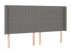 Gray Fabric Bed, 163 x 16 x 118 cm