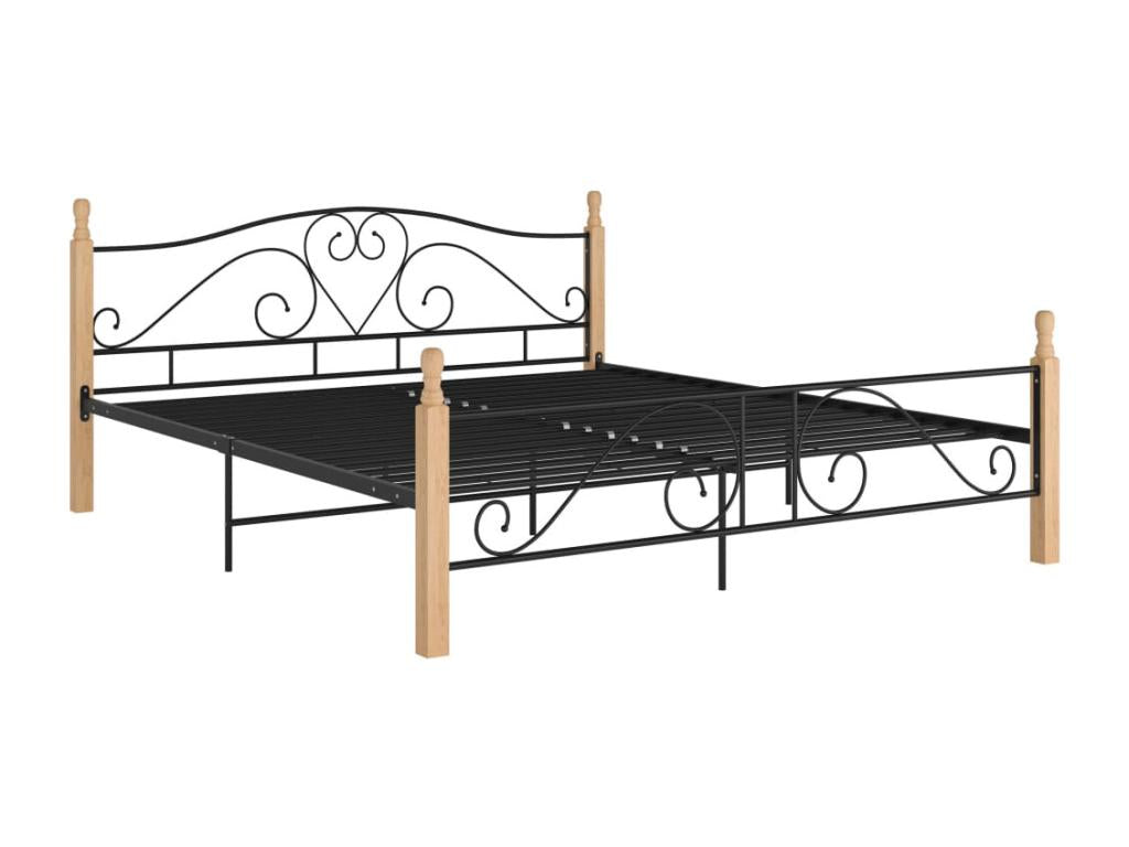 Black Metal Bed, 180 x 200 cm