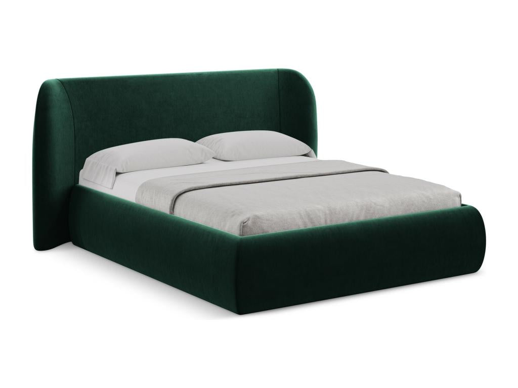 Green Velvet Bed, 180 x 200 cm