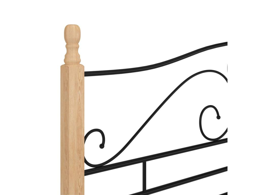 Black Metal Bed, 180 x 200 cm