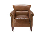 Brown Leather Accent Chair - dlz1766587925567