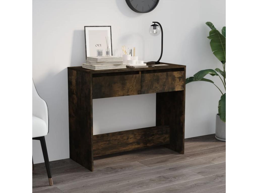 Brown Engineered Wood Table, 89 x 41 x 76.5 cm