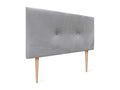 Gray Velvet Bed, 110 x 115 cm