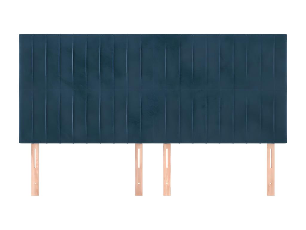 Blue Velvet Bed, 80 x 5 x 78 cm