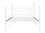 White Metal Bed Frame, 90 x 200 cm