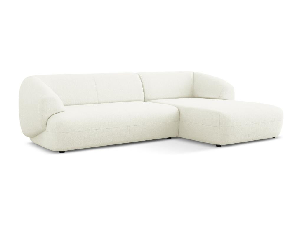 White Boucle Fabric Sofa