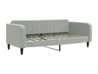 Gray Velvet Bed, 90 x 190 cm