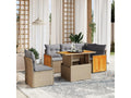 Beige Woven Resin Wicker Outdoor Furniture Set - dlz1766587749982