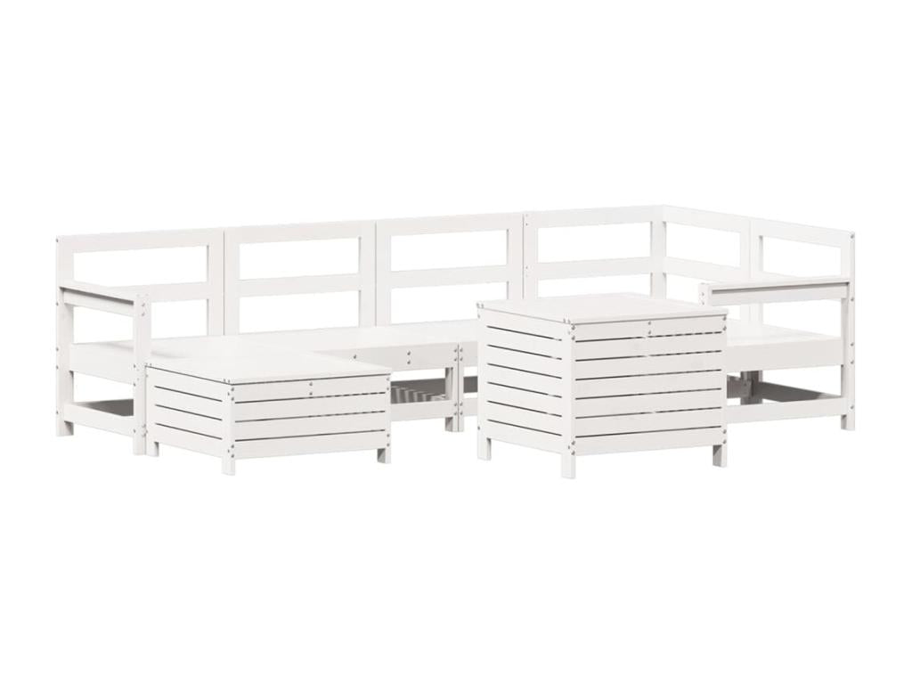 White Pine Wood Outdoor Furniture Set