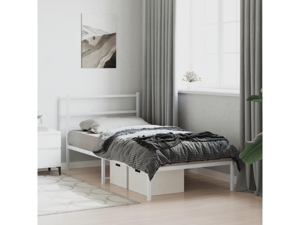 White Metal Mattress, 100 x 190 cm