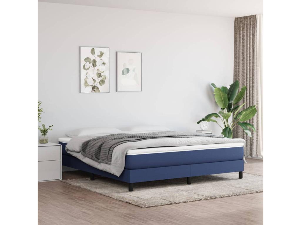 Blue Fabric Bed, 160 x 200 cm