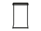 Black Glass Side Table, 40 x 40 x 60 cm