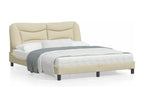 Beige Fabric Bed Frame, 160 x 200 cm