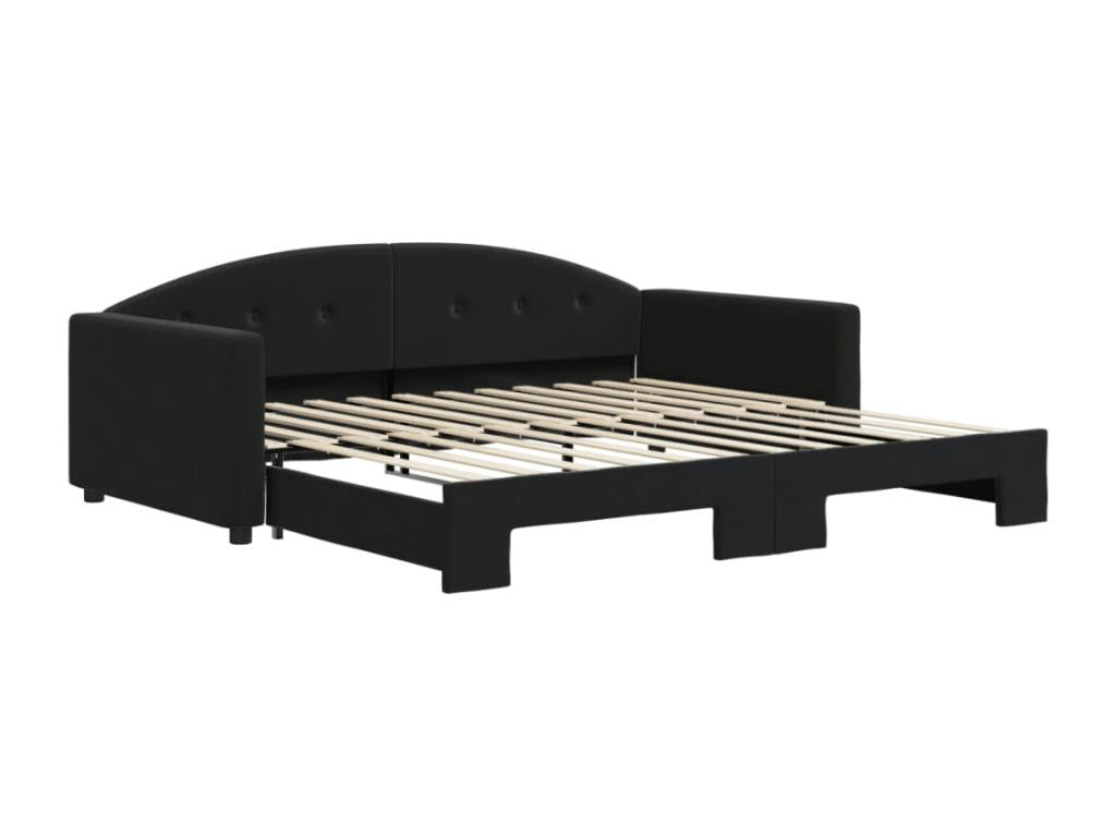 Black Velvet Bed, 100 x 200 cm