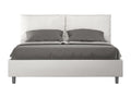 White Faux Leather Bed, 160 x 200 cm