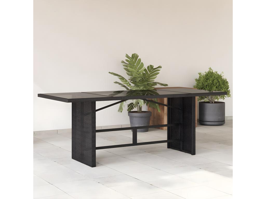 Black Glass Table