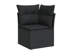Black Woven Resin Wicker Outdoor Furniture Set - dlz1766587873710