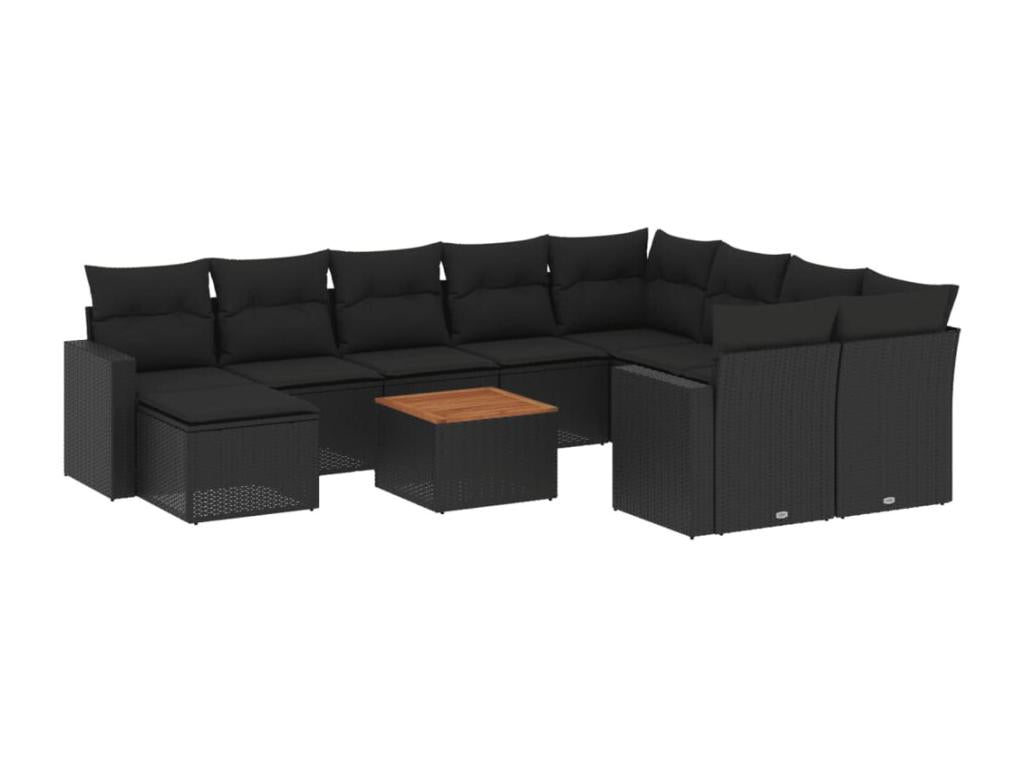 Black Woven Resin Wicker Outdoor Furniture Set - dlz1766587703925