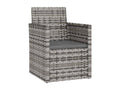 Gray Woven Resin Wicker Accent Chair