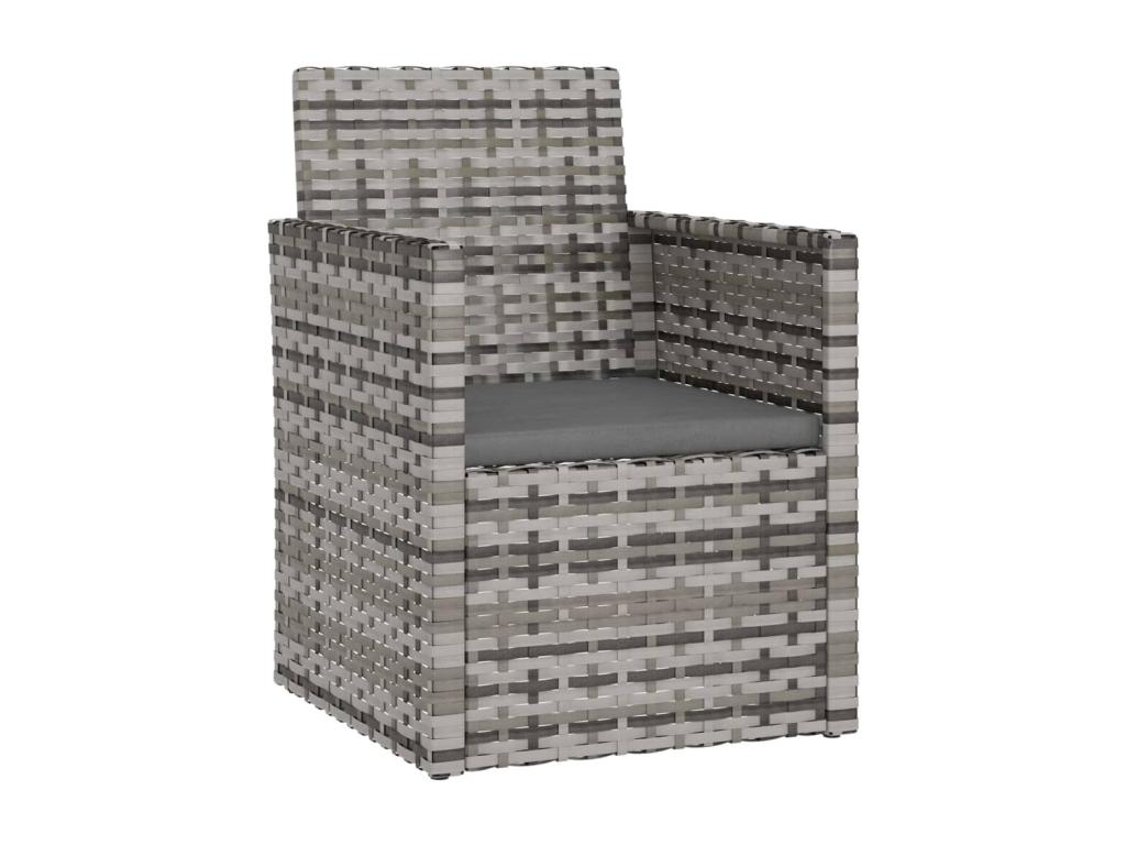 Gray Woven Resin Wicker Accent Chair