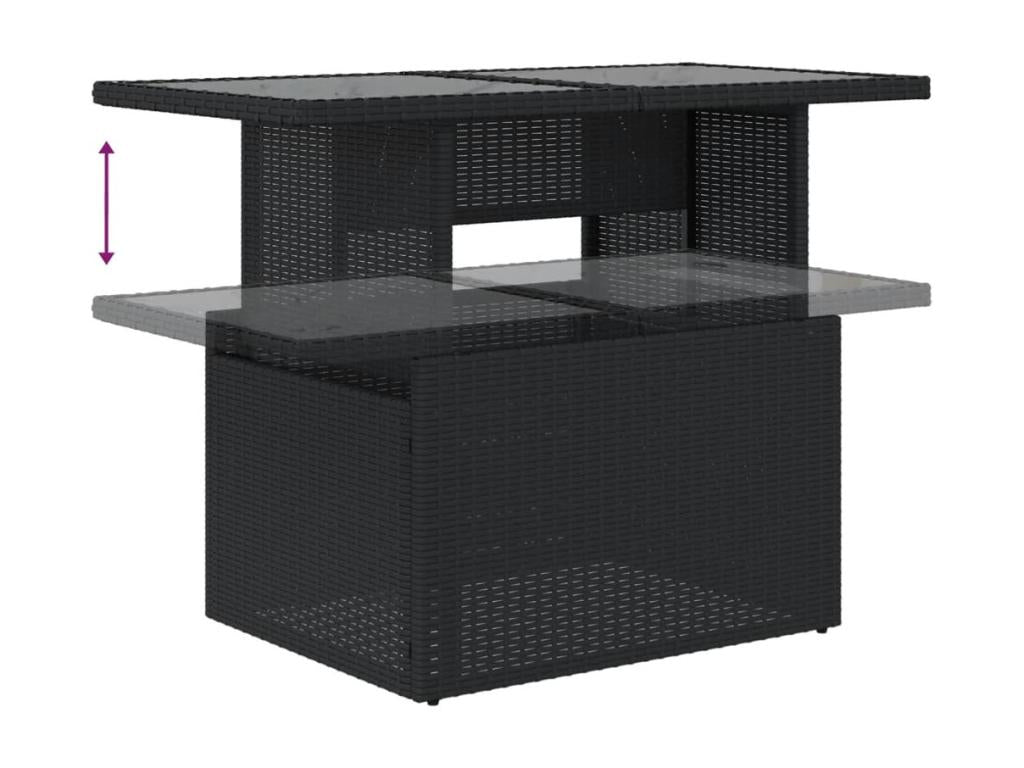 Black Woven Resin Wicker Outdoor Furniture Set - dlz1766587579543