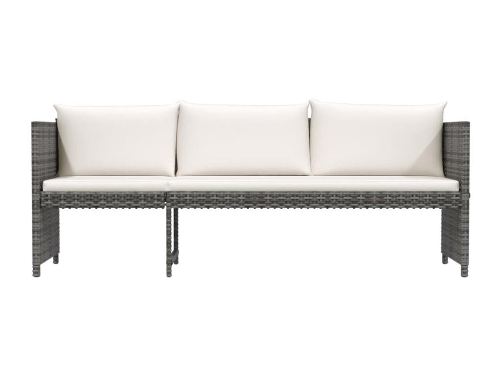 Gray Outdoor Furniture Set, 180 x 58 x 57.5 cm