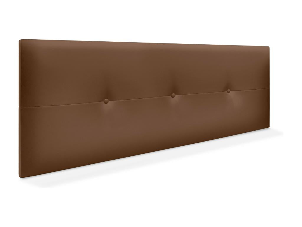 Brown Faux Leather Bed, 145 x 50 cm