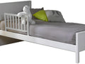 Gray Solid Wood Bed
