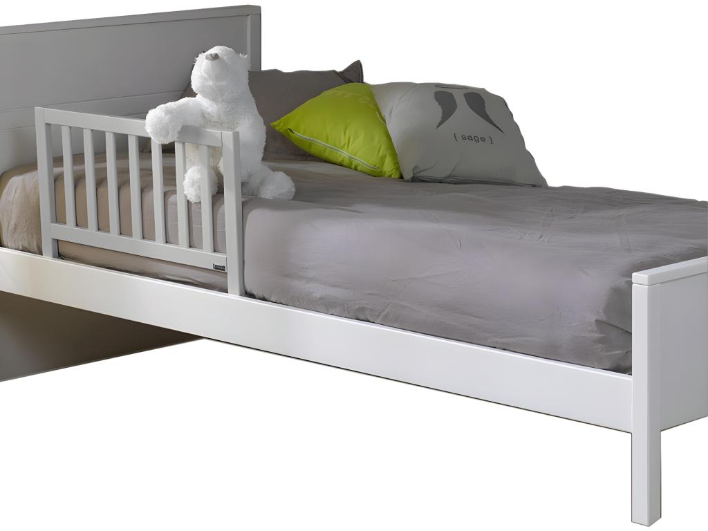 Gray Solid Wood Bed