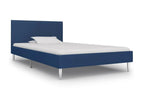 Blue Fabric Bed, 90 x 200 cm