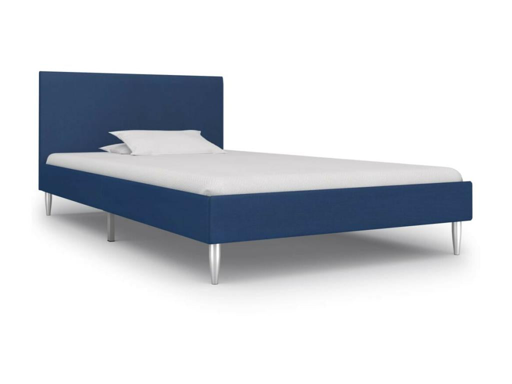 Blue Fabric Bed, 90 x 200 cm