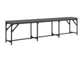 Gray Fabric Bench, 186 x 32 x 45 cm