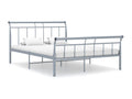 Gray Metal Bed, 140 x 200 cm