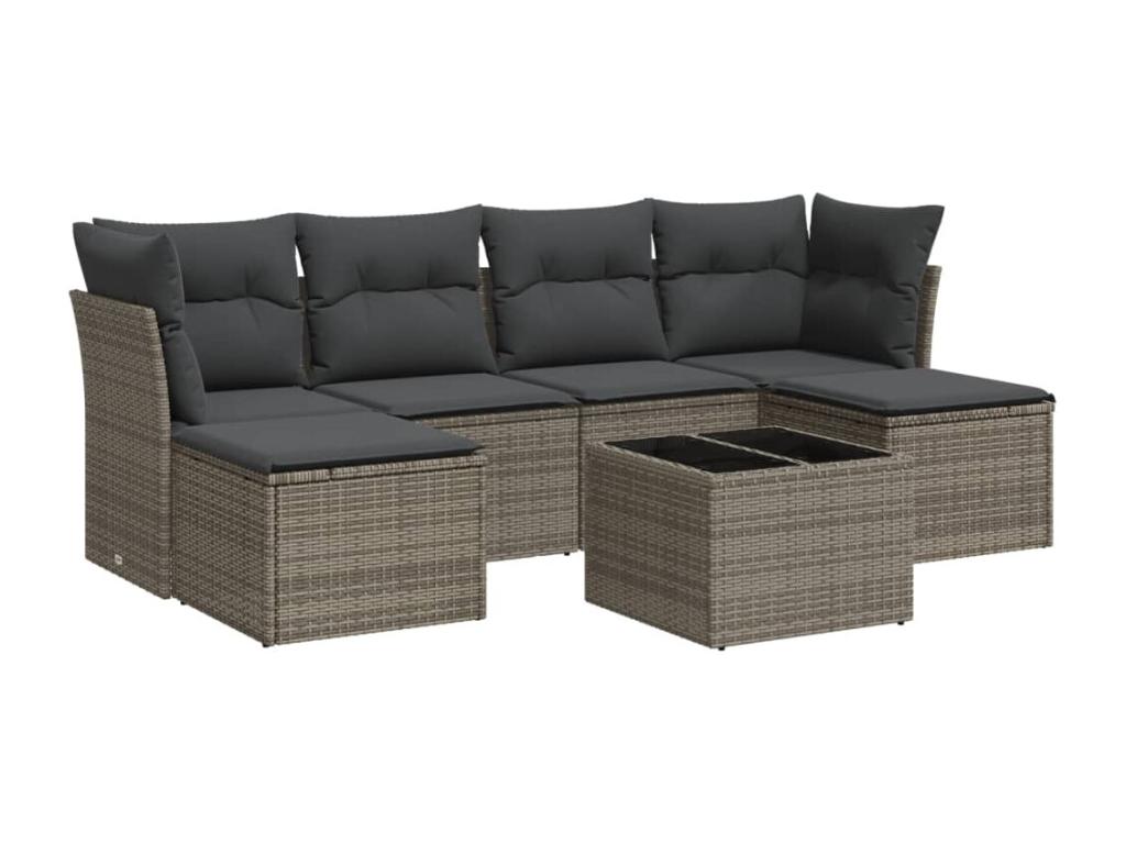 Gray Woven Resin Wicker Outdoor Furniture Set - dlz1766587801863
