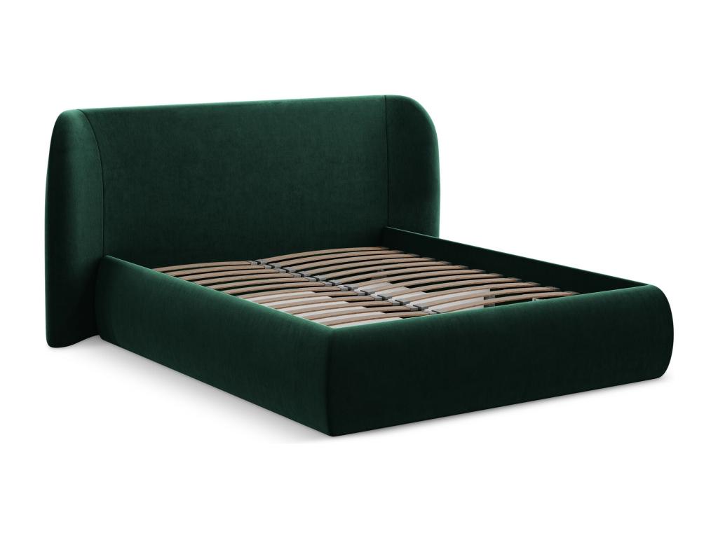 Green Velvet Bed, 180 x 200 cm