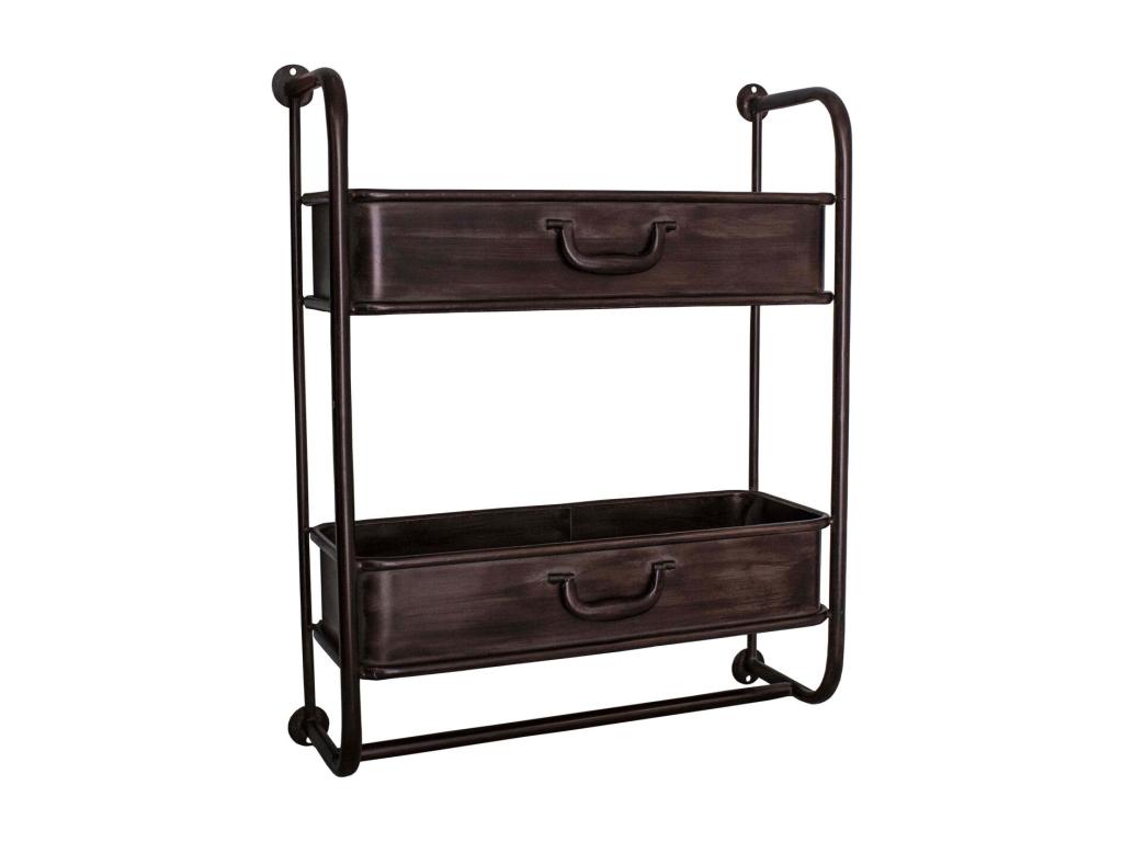 Black Iron Shelf, 52 x 18 x 64 cm