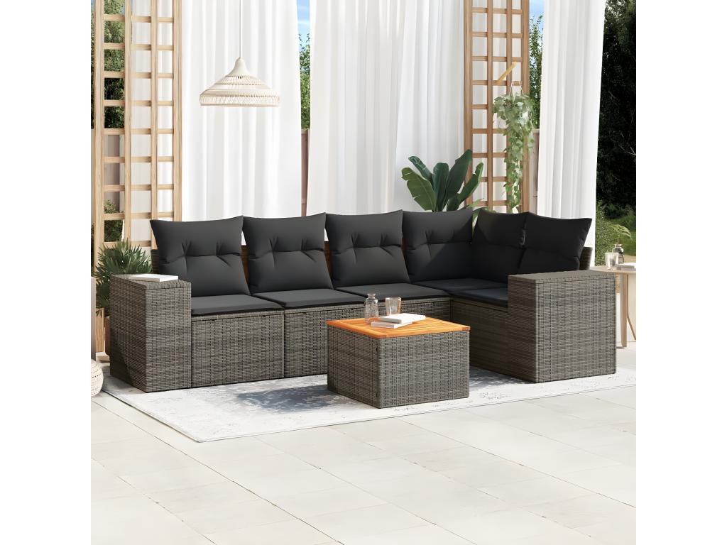 Gray Woven Resin Wicker Outdoor Furniture Set - dlz1766587853807