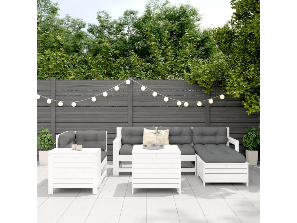 White Pine Wood Outdoor Furniture Set - dlz1766588038957