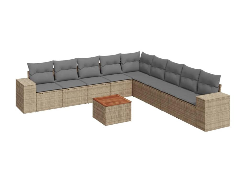 Beige Woven Resin Wicker Outdoor Furniture Set - dlz1766587557111