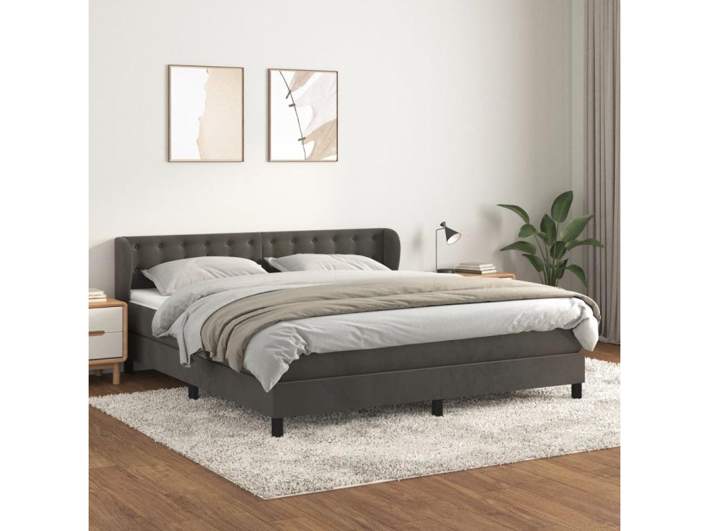 Gray Velvet Mattress, 180 x 200 cm - dlz1766587958448