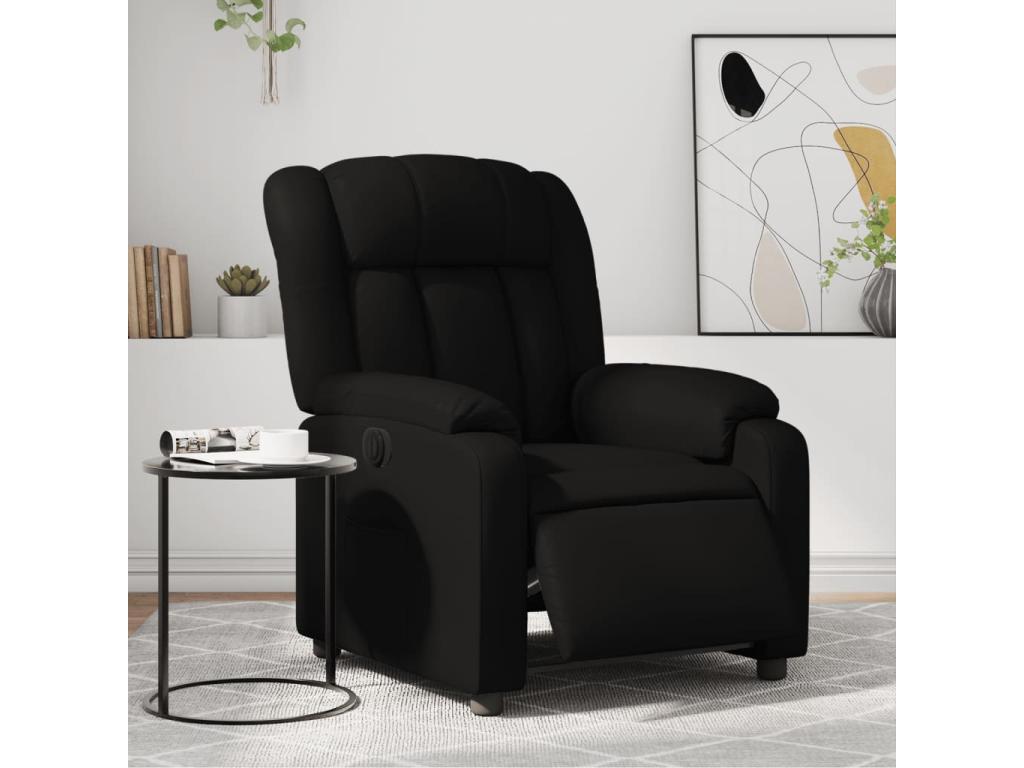 Black Faux Leather Accent Chair