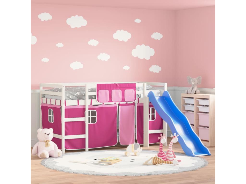 Pine Wood Bed, 90 x 190 cm