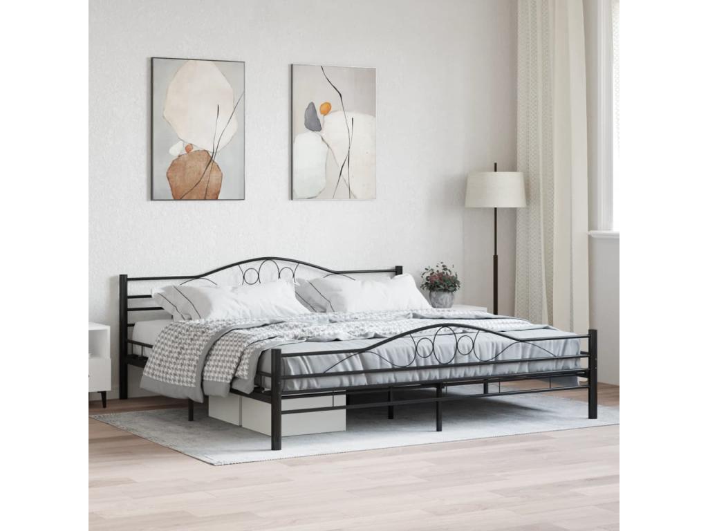 Black Bed Frame, 180 x 200 cm