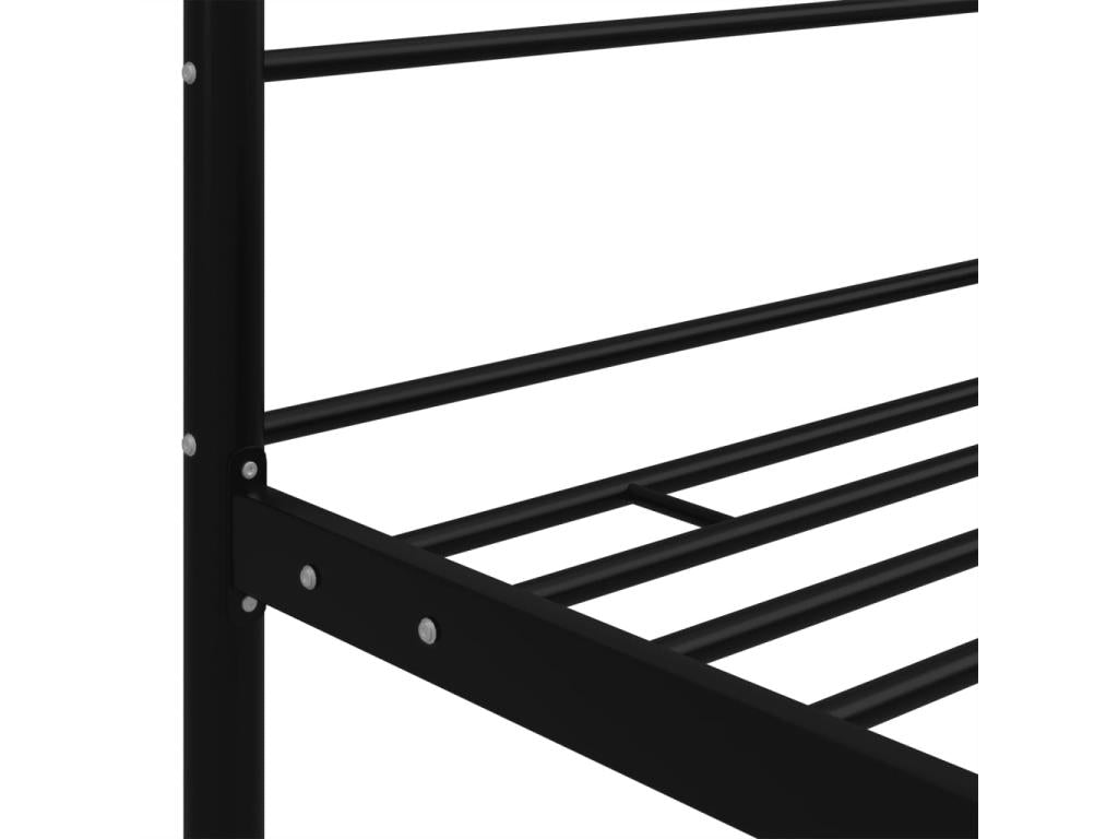 Black Metal Bed Frame, 160 x 200 cm