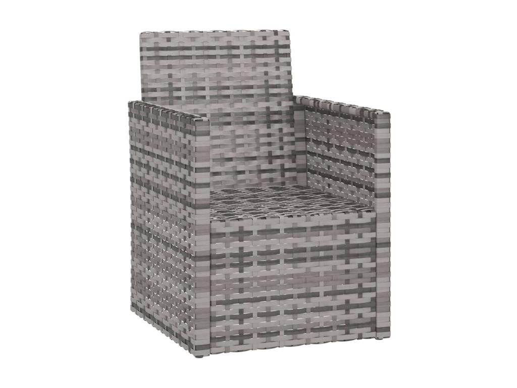 Gray Woven Resin Wicker Accent Chair
