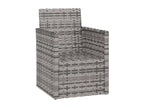 Gray Woven Resin Wicker Accent Chair